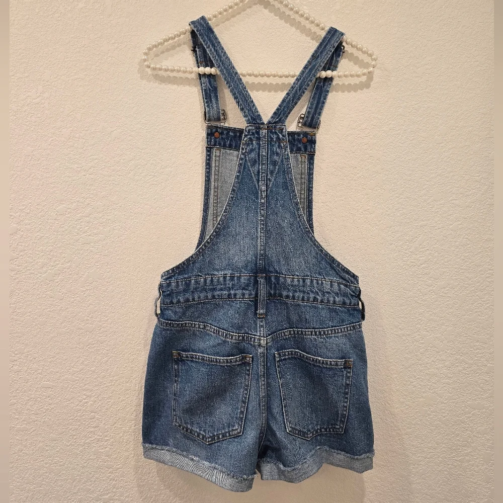 Madewell Adirondack Short Overalls in Dawkins Wash Size XXS - Picture 4 of 7